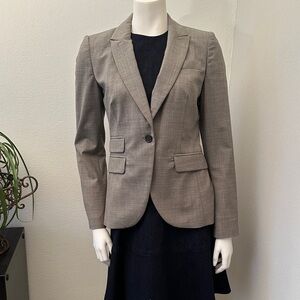 Banana Republic Italian Wool Light Gray Blazer – Tailored Classic, Size 4